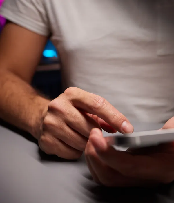 lost angels internet addiction man using phone night