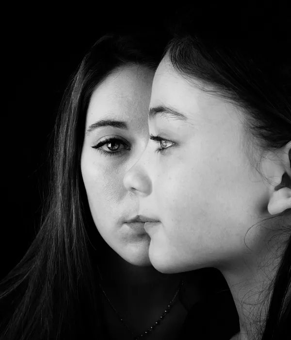 lost angels mental health girl long hair black shirt