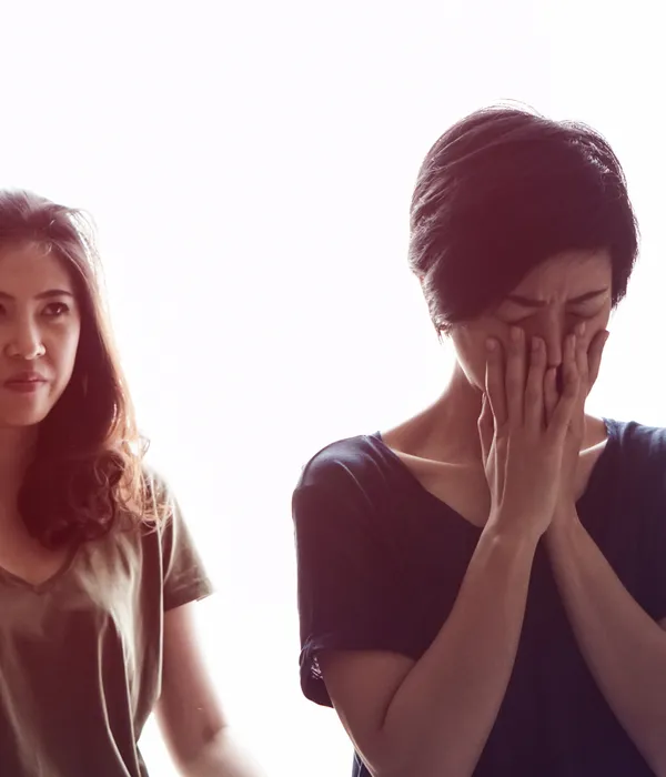 lost angels mental health two people standing next each other