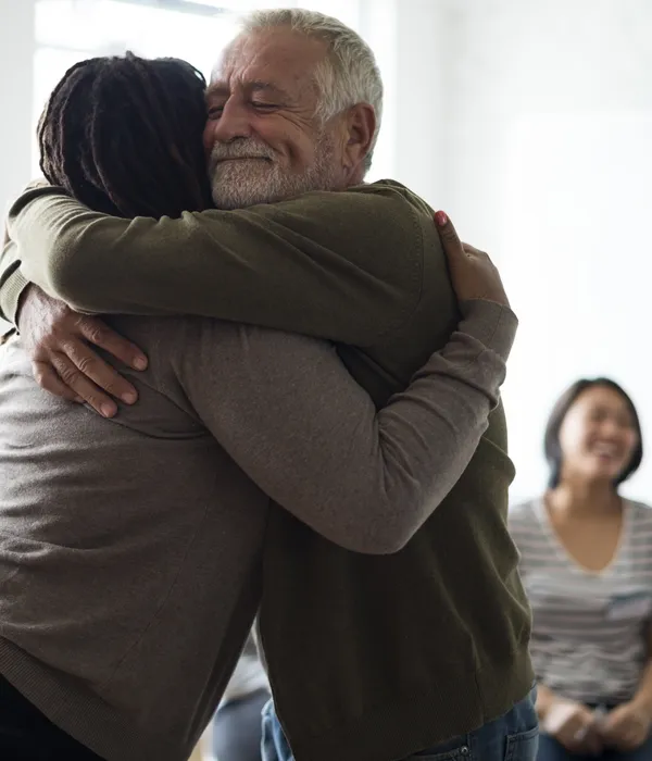 lost angels therapy man woman hug office